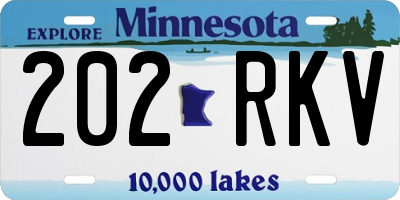 MN license plate 202RKV