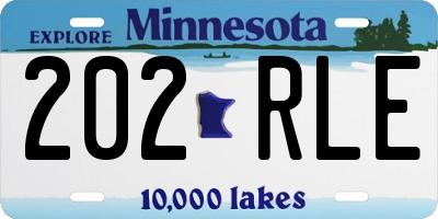 MN license plate 202RLE