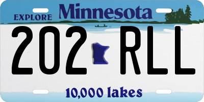 MN license plate 202RLL