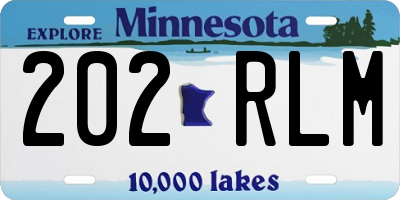 MN license plate 202RLM