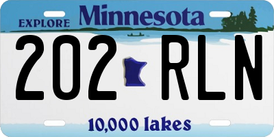 MN license plate 202RLN