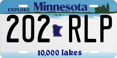 MN license plate 202RLP