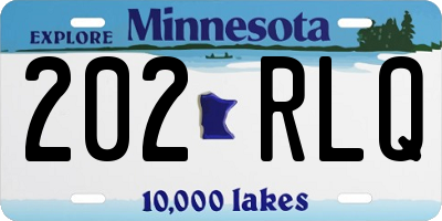 MN license plate 202RLQ