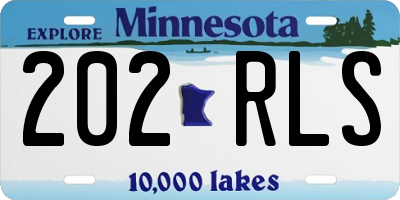 MN license plate 202RLS