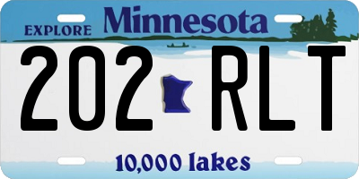 MN license plate 202RLT