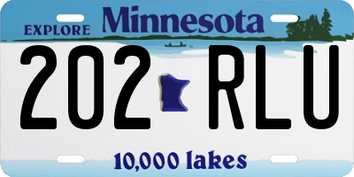 MN license plate 202RLU