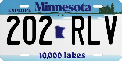 MN license plate 202RLV