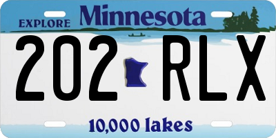 MN license plate 202RLX