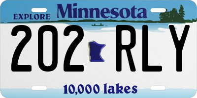 MN license plate 202RLY