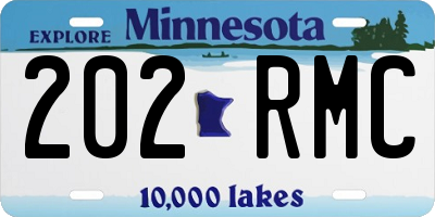 MN license plate 202RMC
