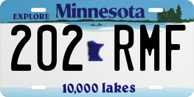 MN license plate 202RMF