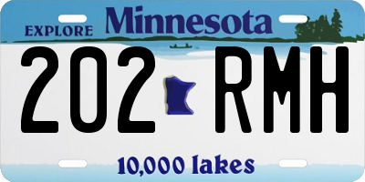 MN license plate 202RMH