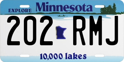 MN license plate 202RMJ