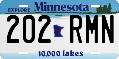 MN license plate 202RMN