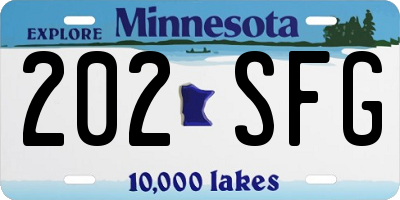 MN license plate 202SFG