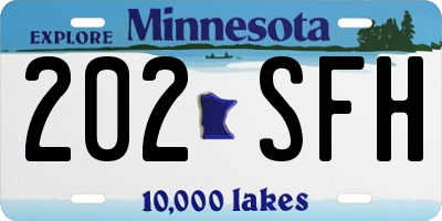 MN license plate 202SFH