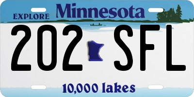 MN license plate 202SFL