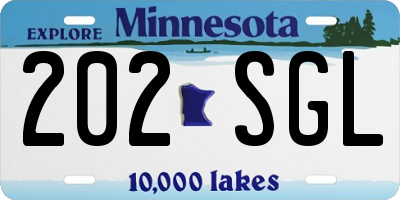 MN license plate 202SGL