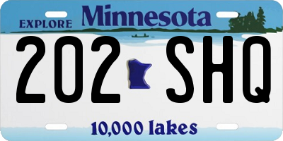 MN license plate 202SHQ
