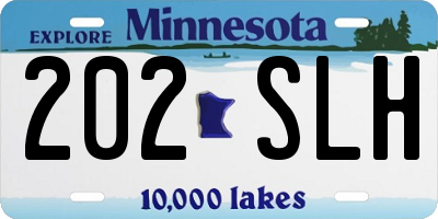 MN license plate 202SLH