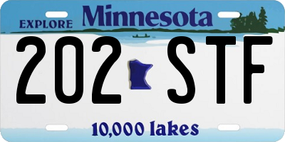 MN license plate 202STF