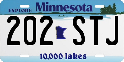 MN license plate 202STJ