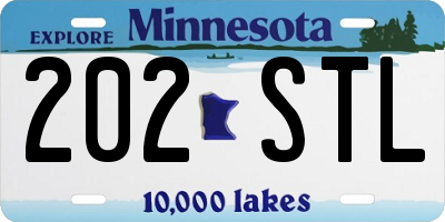 MN license plate 202STL