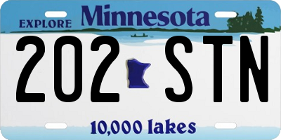 MN license plate 202STN