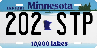 MN license plate 202STP