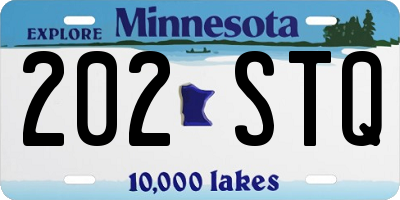MN license plate 202STQ