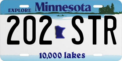 MN license plate 202STR