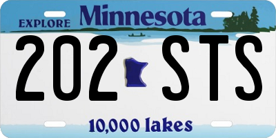 MN license plate 202STS