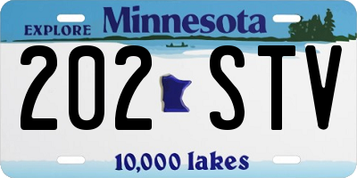 MN license plate 202STV