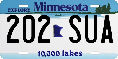 MN license plate 202SUA