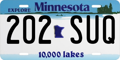 MN license plate 202SUQ