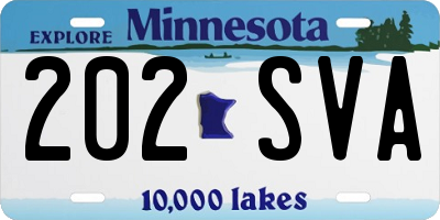 MN license plate 202SVA