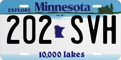MN license plate 202SVH