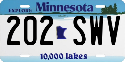 MN license plate 202SWV