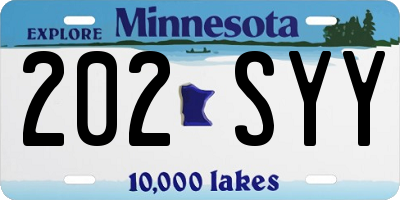 MN license plate 202SYY