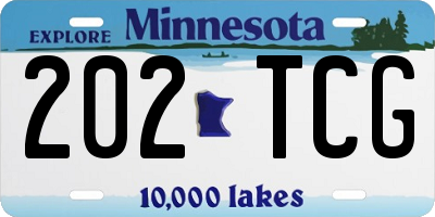 MN license plate 202TCG