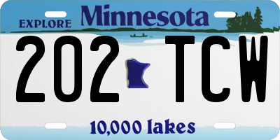 MN license plate 202TCW
