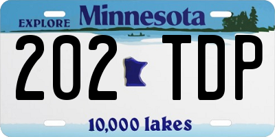 MN license plate 202TDP