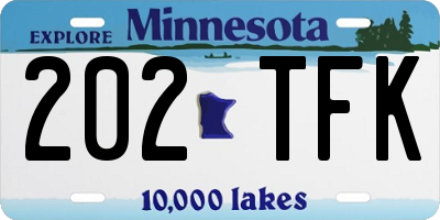 MN license plate 202TFK