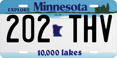 MN license plate 202THV