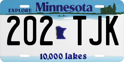 MN license plate 202TJK