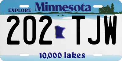 MN license plate 202TJW