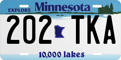 MN license plate 202TKA
