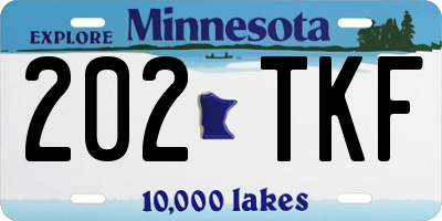MN license plate 202TKF