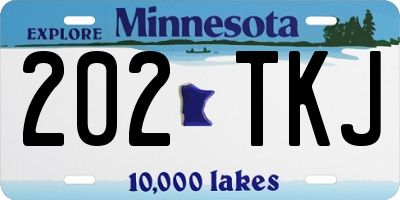MN license plate 202TKJ
