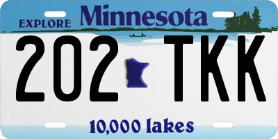 MN license plate 202TKK